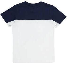 Champion T-shirt met logo wit donkerblauw Jongens Katoen Ronde hals Logo 122 128 - Foto 2