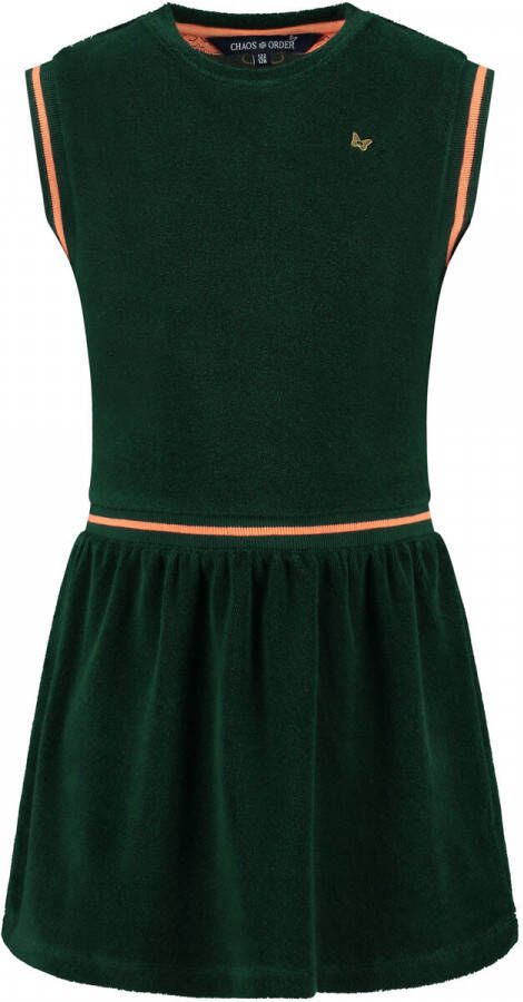 Chaos-and-Order halter jurk met biologisch katoen groen Effen 110-116
