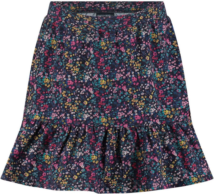 Chaos-and-Order rok Lidia met all over print multi Meisjes Stretchkatoen 110