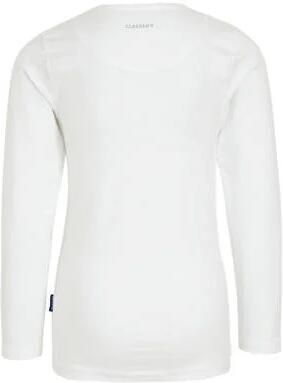 Claesen's longsleeve wit T-shirt Jongens Stretchkatoen Ronde hals Effen 104 110