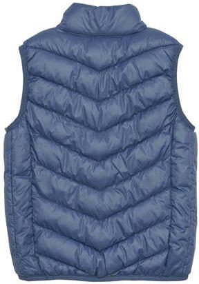Color kids bodywarmer blauw Polyester Opstaande kraag Effen 164