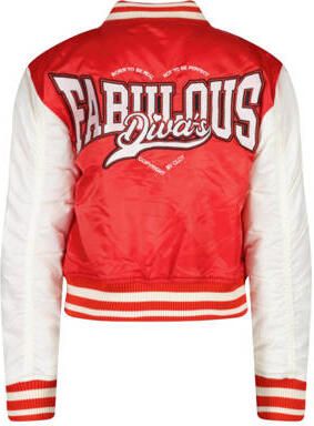 CoolCat Junior baseball jacket zomer Jenny rood Jas Meisjes Nylon Opstaande kraag 134 140 - Foto 4