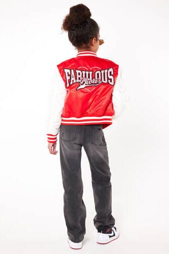 CoolCat Junior baseball jacket zomer Jenny rood Jas Meisjes Nylon Opstaande kraag 134 140 - Foto 3