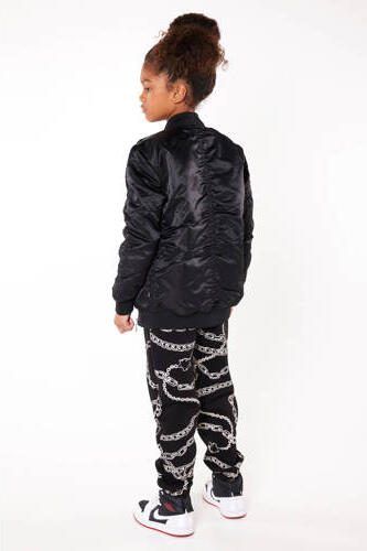 CoolCat Junior bomberjack Jaxxi uni zwart Jas Meisjes Nylon Opstaande kraag 122 128 - Foto 3