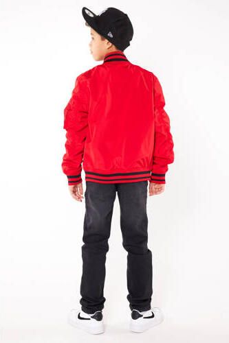 CoolCat Junior bomberjack zomer Jayle met tekst rood Jas Jongens Polyester Opstaande kraag 134 140 - Foto 3