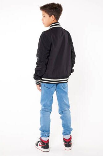 CoolCat Junior bomberjack zomer Jayle met tekst zwart Jas Jongens Polyester Opstaande kraag 146 152 - Foto 3