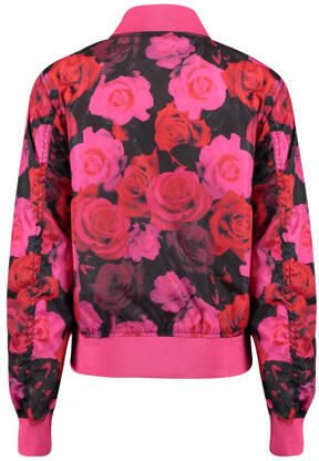 CoolCat Junior gebloemd bomberjack Janu CG roze Jas Meisjes Polyester Ronde hals 146 152 - Foto 2