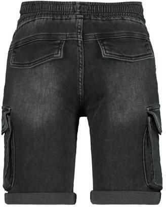 CoolCat Junior regular fit jeans bermuda Norris washed black Denim short Zwart Jongens Jersey 110 116 - Foto 5