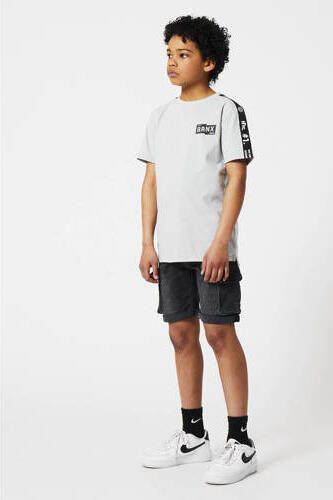 CoolCat Junior regular fit jeans bermuda Norris washed black Denim short Zwart Jongens Jersey 110 116 - Foto 4