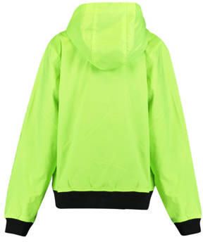 CoolCat Junior zomerjas Jules CB met tekst limegroen Jongens Polyamide Capuchon 146 152 - Foto 3