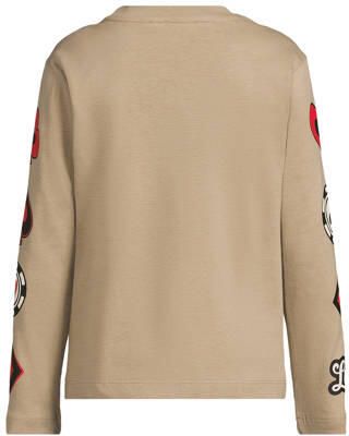 Coolcat longsleeve met printopdruk Royce beige Jongens Katoen Ronde hals