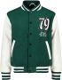 CoolCat Junior baseball jacket Jimmy donkergroen wit Jas Jongens Polyester Opstaande kraag 170 176 - Thumbnail 2