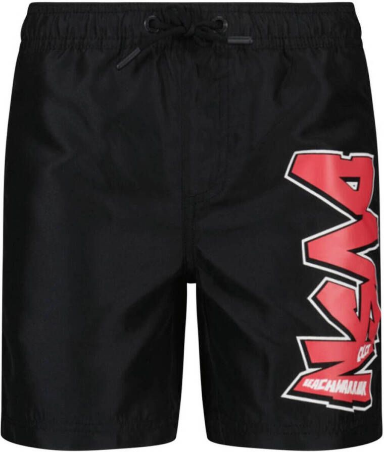 CoolCat Junior zwemshort Webster zwart Jongens Polyester Printopdruk 122 128