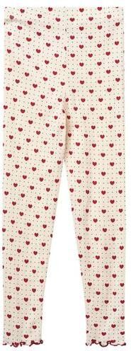 Copenhagen Colors slim fit legging met hartjes ecru rood Meisjes Katoen - Foto 2