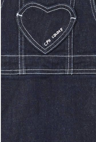 Copenhagen Colors spijkerjurk raw denim Blauw Meisjes Katoen Vierkante hals - Foto 4