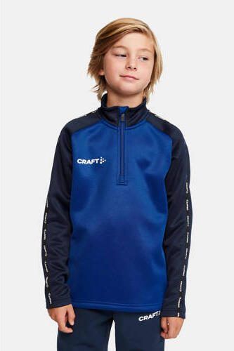 Craft junior voetbalshirt kobaltblauw donkerblauw Sport t-shirt Polyester Opstaande kraag 122 128