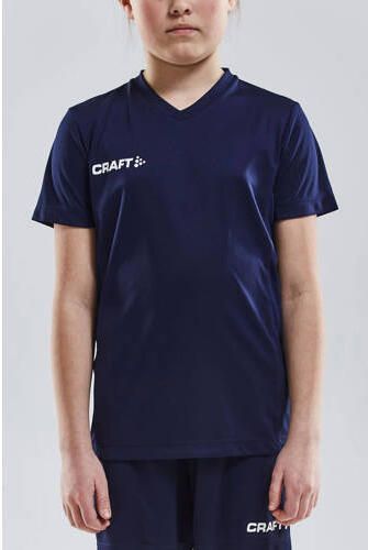 Craft Squad Go sportshirt donkerblauw Sport t-shirt Polyester V-hals maat 28-30