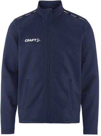 Craft Squad Go trainingsjack donkerblauw Sportvest Polyester Opstaande kraag