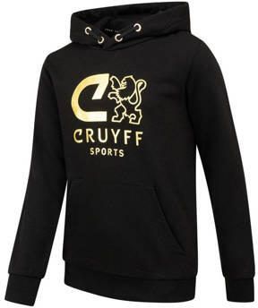Cruyff hoodie Do zwart goud Sweater Katoen Capuchon Printopdruk 128 - Foto 4