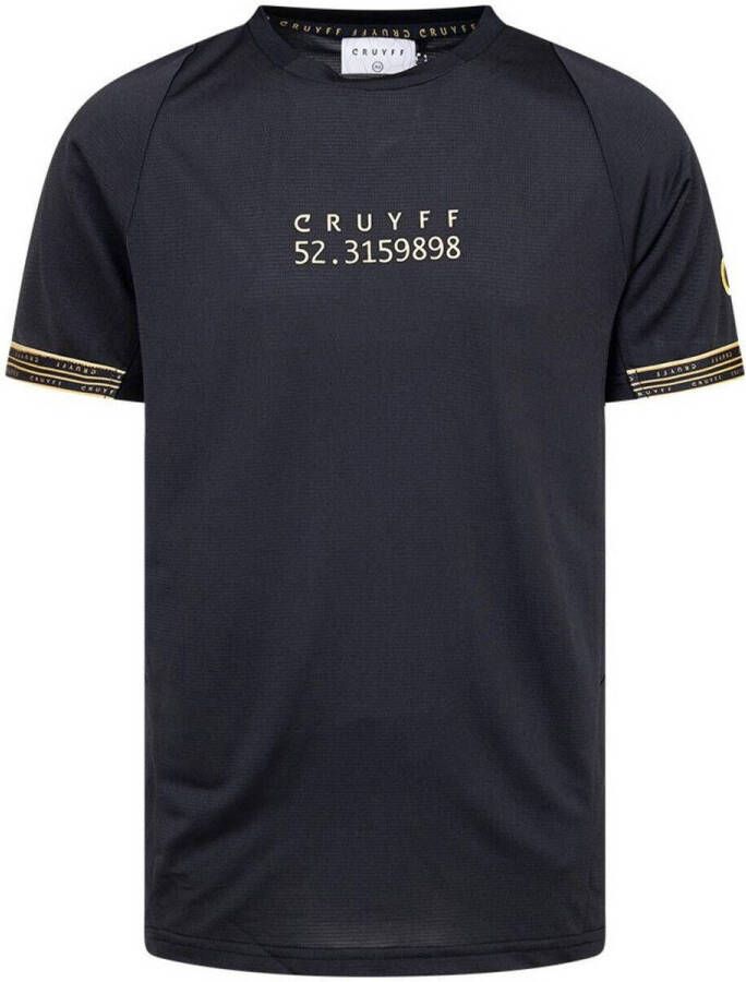 Cruyff T-shirt Hoof zwart Jongens Meisjes Polyester Ronde hals Printopdruk 128