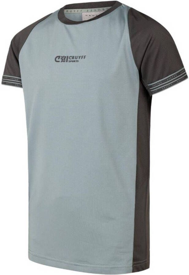 Cruyff T-shirt + short Hoof blauw grijs Shirt + broek Jongens Meisjes Polyester Ronde hals 128