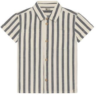Daily7 gestreept casual overhemd beige Jongens Katoen Klassieke kraag Streep - Foto 3