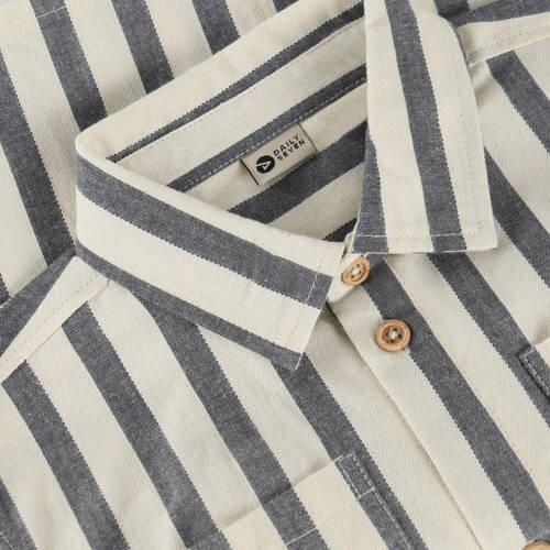 Daily7 gestreept casual overhemd beige Jongens Katoen Klassieke kraag Streep - Foto 4