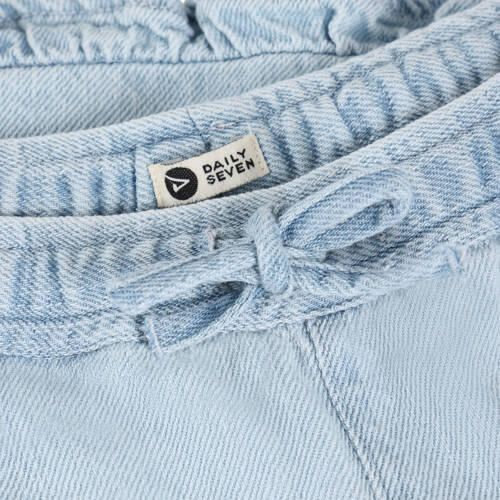 Daily7 regular waist short light blue denim Korte broek Blauw Effen - Foto 2