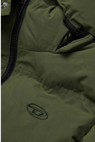 Diesel gewatteerde jas groen Jongens Nylon Capuchon Effen - Foto 2