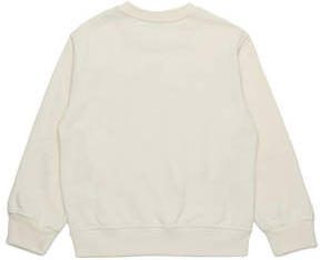 Diesel sweater met logo wit rood Ecru Jongens Katoen Ronde hals Logo 152