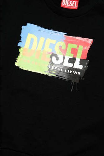 Diesel sweater met printopdruk zwart Printopdruk 176 - Foto 2