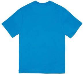 Diesel T-shirt met printopdruk blauw Jongens Katoen Ronde hals Printopdruk 164