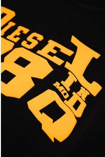 Diesel T-shirt met printopdruk zwart Jongens Katoen Ronde hals Printopdruk 176 - Foto 2