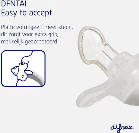 Difrax Dental Fopspeen 18+ Maanden Roodbruin 2 stuks