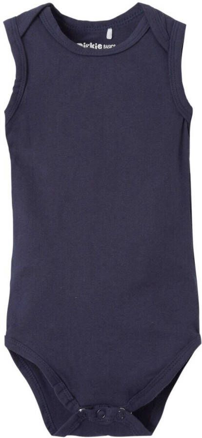 Dirkje baby romper donkerblauw Jongens Katoen Ronde hals Effen 50 56