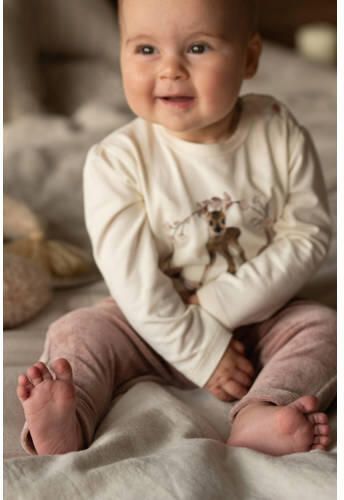 Dirkje aansluitende longsleeve met print wit Meisjes Stretchkatoen Ronde hals - Foto 2