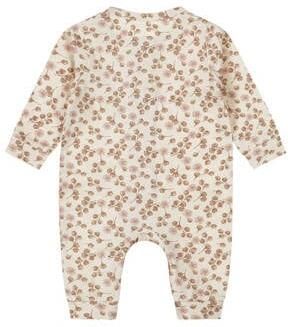 Dirkje baby boxpak met all over print lichtbruin roze ecru Meisjes Stretchkatoen Ronde hals 62