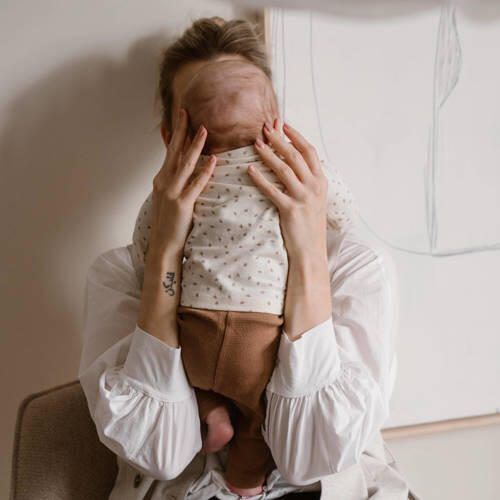 Dirkje baby broek bruin Stretchkatoen Effen - Foto 2
