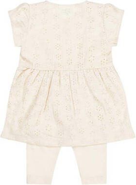 Dirkje baby jurk + legging 2 pce babysuit ss wit Meisjes Katoen Ronde hals 80 - Foto 1