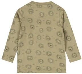 Dirkje longsleeve met all over print groen Jongens Stretchkatoen All over print