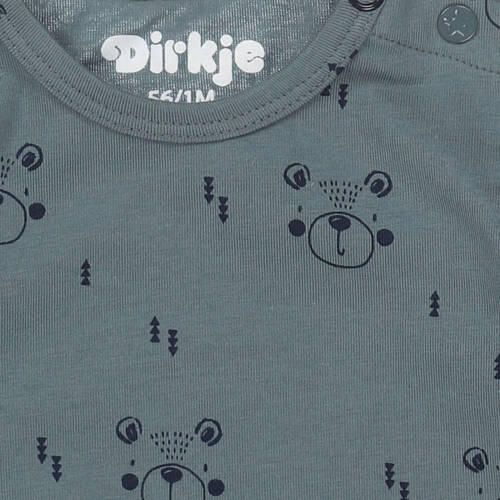 Dirkje baby longsleeve met katoen grijsgroen donkerblauw All over print 68 - Foto 2