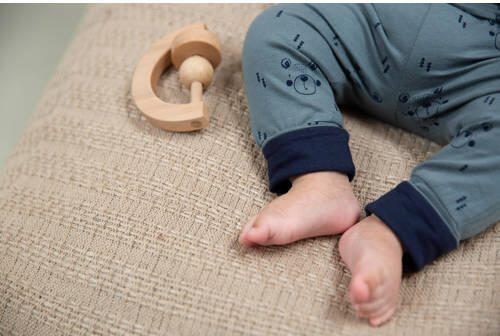 Dirkje baby longsleeve met katoen grijsgroen donkerblauw All over print 68 - Foto 3