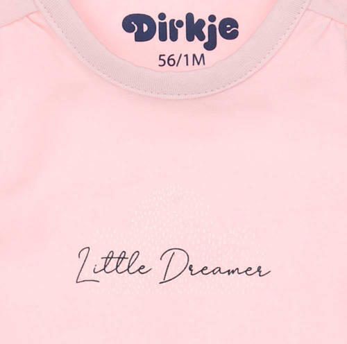 Dirkje baby longsleeve met biologisch katoen lichtroze donkerblauw - Foto 2