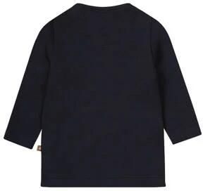 Dirkje baby longsleeve met printopdruk blauw Jongens Stretchkatoen Ronde hals 80