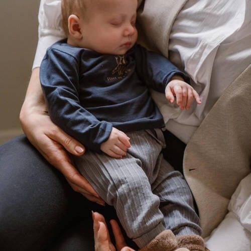 Dirkje baby longsleeve met printopdruk blauw Jongens Stretchkatoen Ronde hals 80 - Foto 2