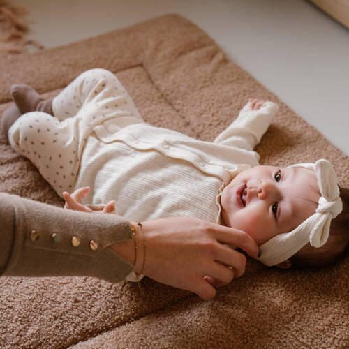 Dirkje longsleeve offwhite Ecru Meisjes Katoen Peter Pan-kraag Effen