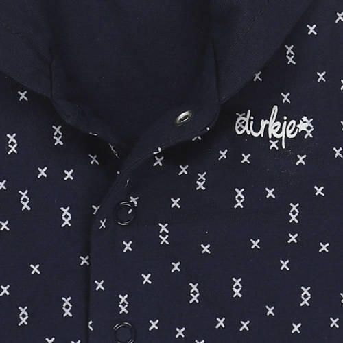 Dirkje baby vest met katoen donkerblauw wit All over print 44 - Foto 3
