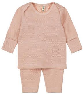 Dirkje broek + longsleeve roze Set Meisjes Katoen Ronde hals Effen