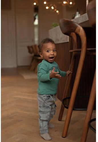 Dirkje cargo jeans denim mid grey Grijs Effen - Foto 2