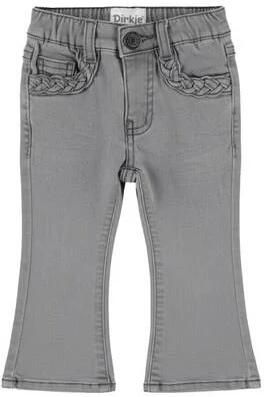 Dirkje flared jeans grijs Meisjes Denim Effen